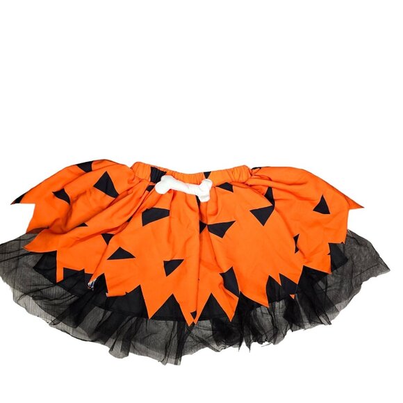 Pebbles Flintstone Costume Skirt With Attached Bone Accessory Size 4t halloween - Picture 1 of 4
